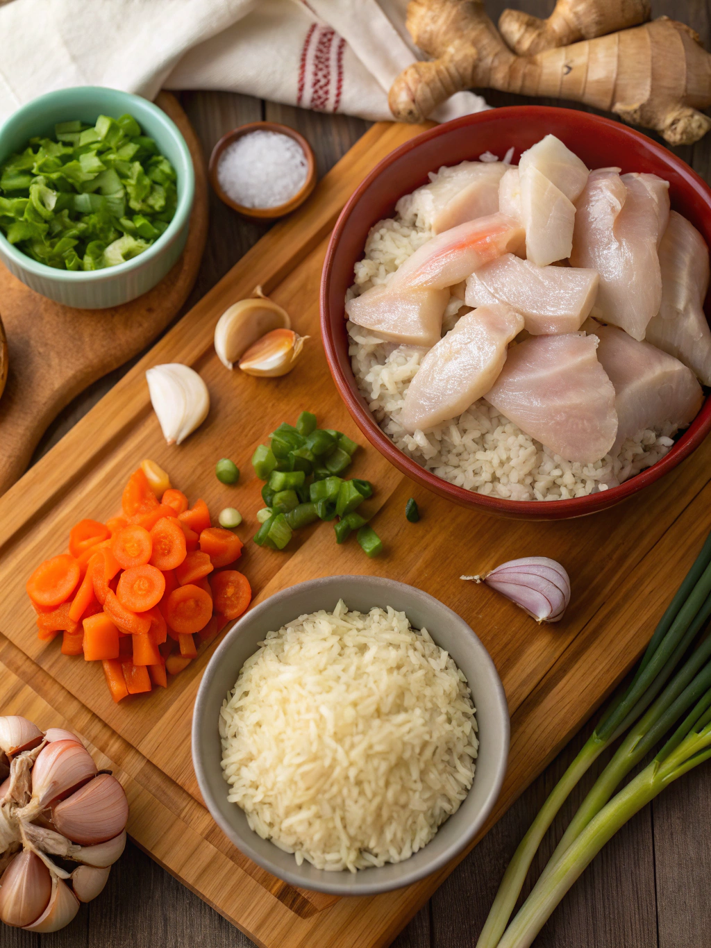 Chicken Arroz Caldo Ingredients