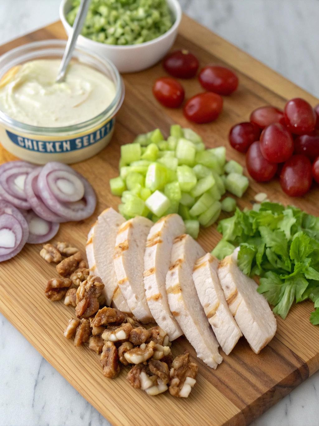 Fresh ingredients for Chicken Salad