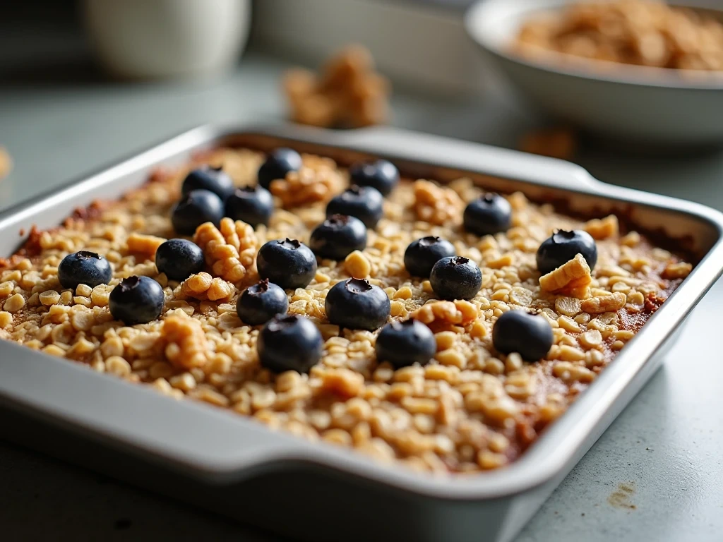 Baked Blueberry Oatmeal Baking Dish