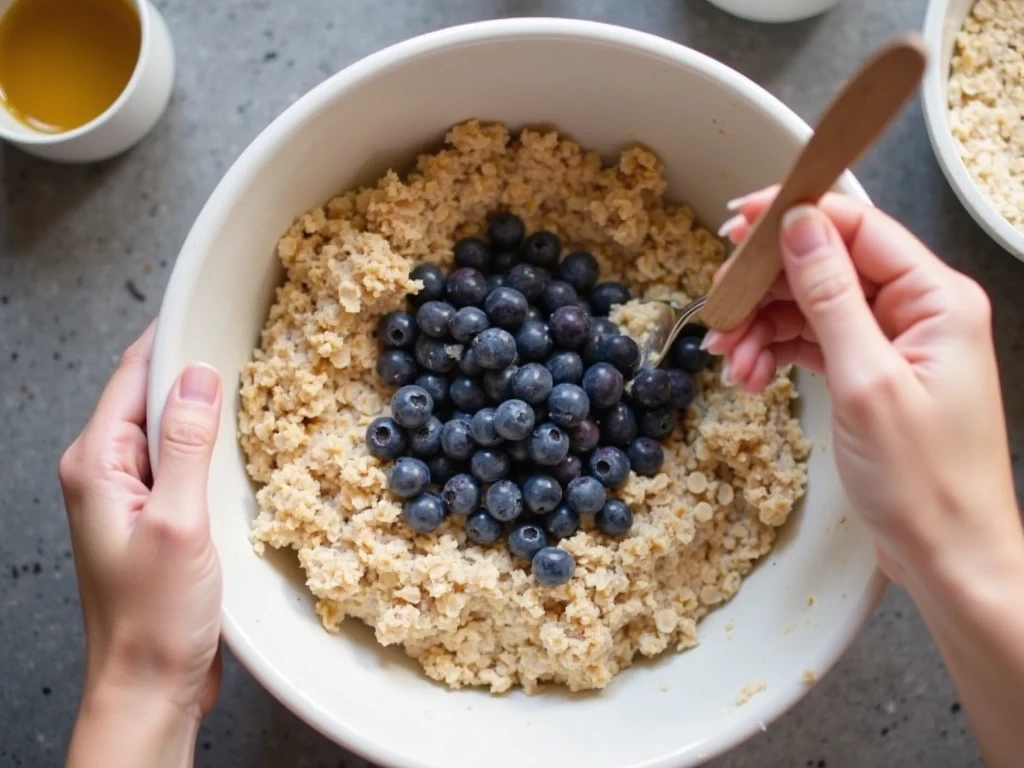 Baked Blueberry Oatmeal Mixing Bowl