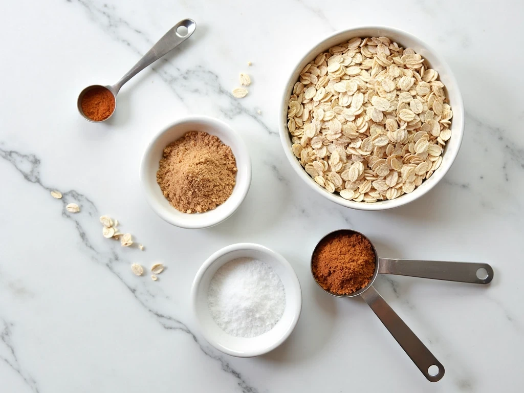 Baked Blueberry Oatmeal Oats and Dry Ingredients