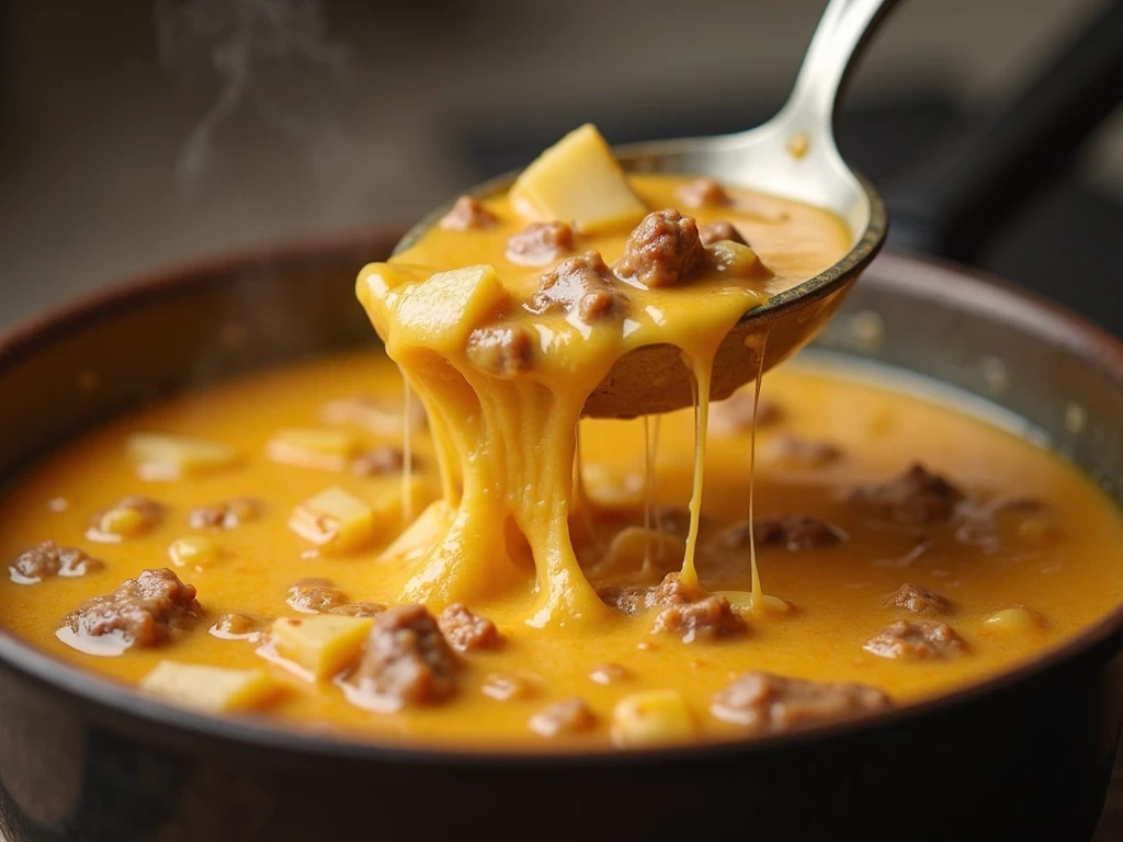 Cheeseburger Soup Final Soup