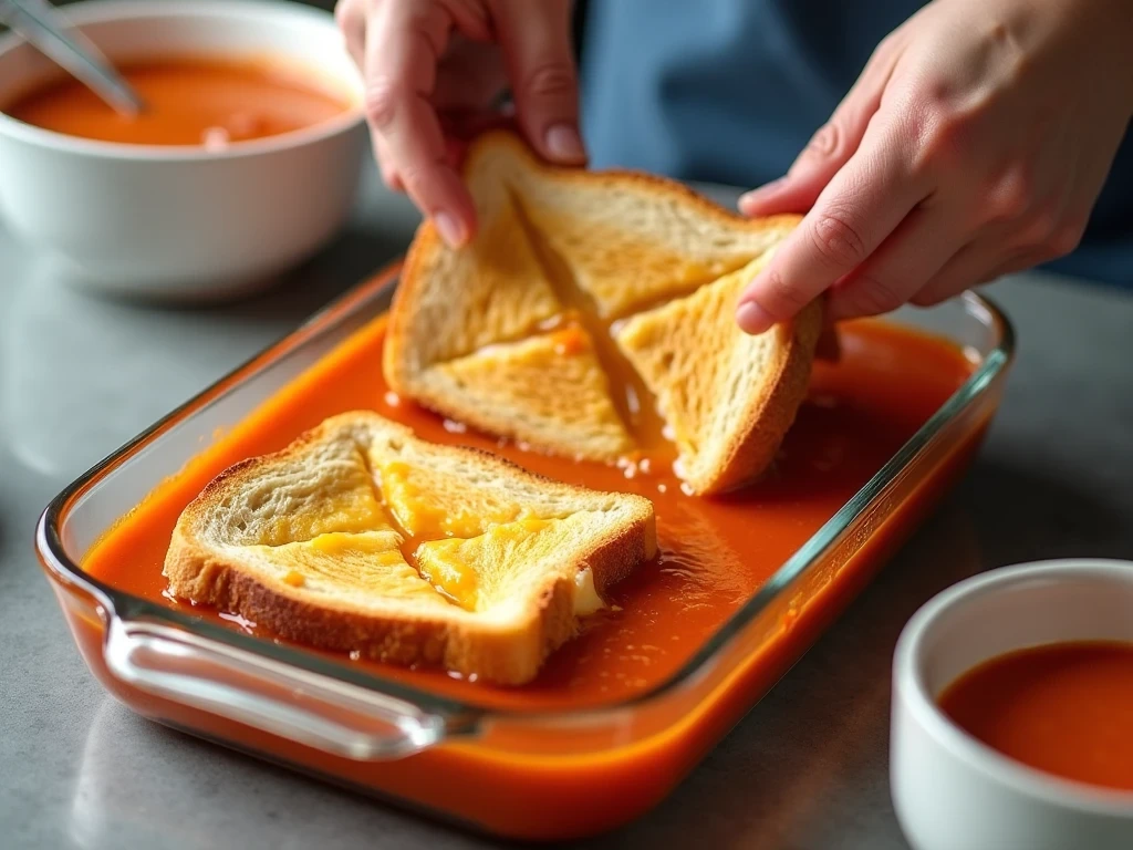 Tomato Soup and Grilled Cheese Casserole step 2